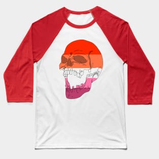 Human Skull - Lesbian Baseball T-Shirt